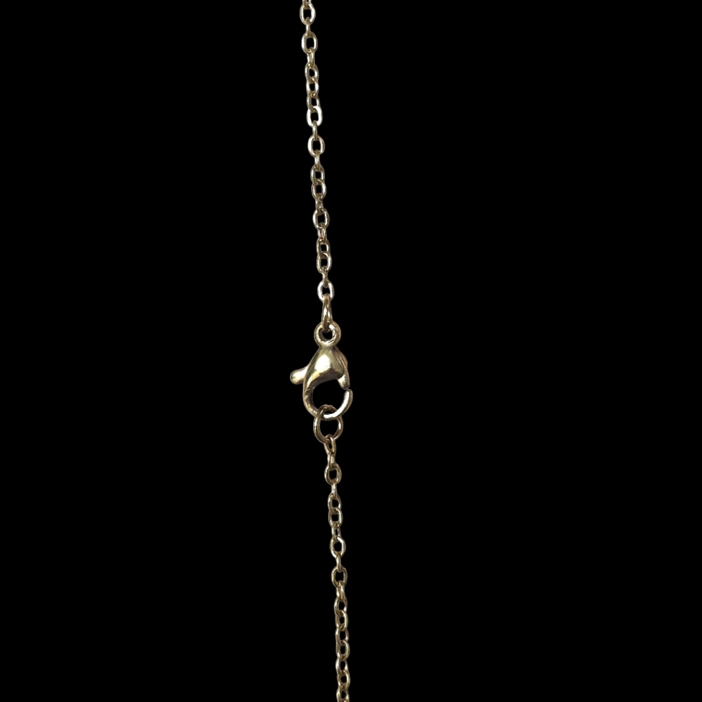 Gold Butterfly Pendant Necklace - BLACK - Picture 3 of 3